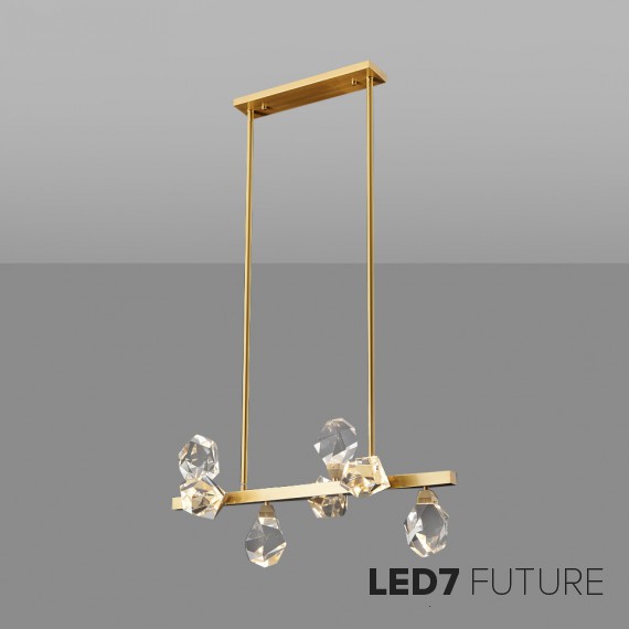 Loft Industry Modern - Crystal Stone Line Chandelier